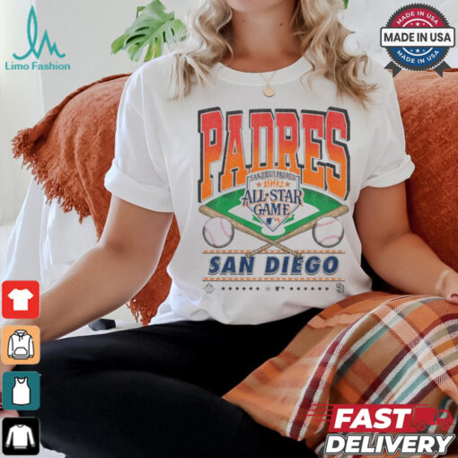 Official San Diego Padres White Straight Shot 47 Franklin Fashion Shirt