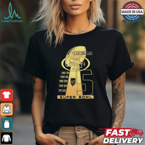 Official San Francisco 49ers Super Bowl 5 Time Champions Ready For New Season 2024 t shirt