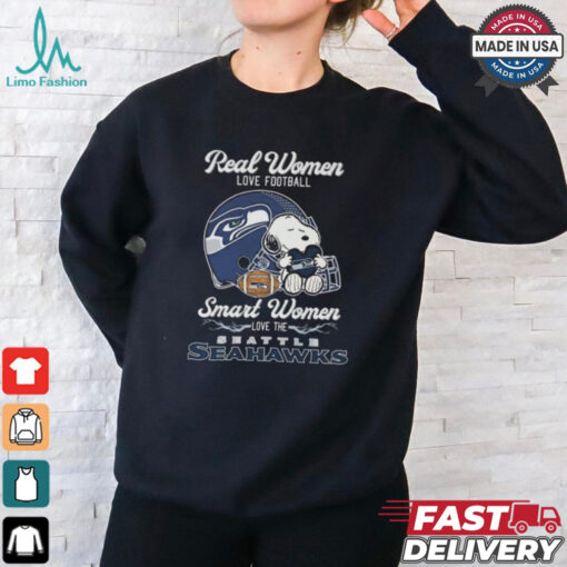 Official Snoopy Seattle Seahawks Real Women Love Football Love Seahawks Shirt