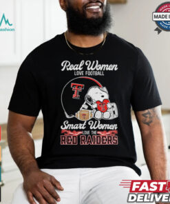 Official Texas Tech Red Raiders x Snoopy Real Women Love Football Smart Women Helmet 2024 Shirt