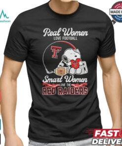 Official Texas Tech Red Raiders x Snoopy Real Women Love Football Smart Women Helmet 2024 Shirt