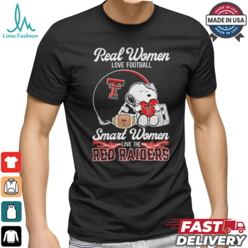 Official Texas Tech Red Raiders x Snoopy Real Women Love Football Smart Women Helmet 2024 Shirt