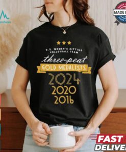 Official Three Peat Gold Medalists U.S. Paralympic Women’s Sitting Volleyball Team 2024 t shirt