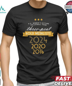 Official Three Peat Gold Medalists U.S. Paralympic Women’s Sitting Volleyball Team 2024 t shirt