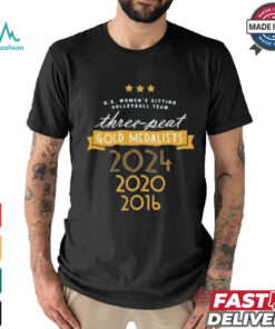 Official Three Peat Gold Medalists U.S. Paralympic Women’s Sitting Volleyball Team 2024 t shirt