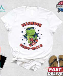 Official Toddler Illinois Fighting Illini Orange Vive La Fete Dino mite T shirt