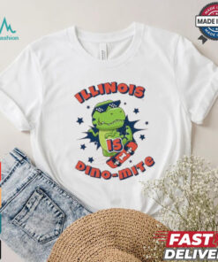 Official Toddler Illinois Fighting Illini Orange Vive La Fete Dino mite T shirt