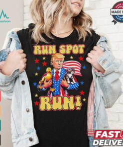 Official Trump Run Harris Spot Run Dog Debate 2024 T Shirt, hoodie, sweater, long sleeve and tank top Official Trump Run Harris Spot Run Dog Debate 2024 T Shirt