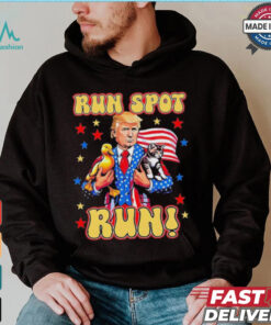 Official Trump Run Harris Spot Run Dog Debate 2024 T Shirt, hoodie, sweater, long sleeve and tank top Official Trump Run Harris Spot Run Dog Debate 2024 T Shirt