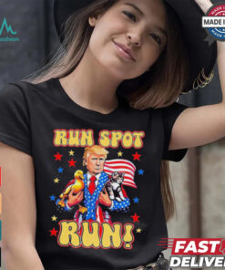 Official Trump Run Harris Spot Run Dog Debate 2024 T Shirt, hoodie, sweater, long sleeve and tank top Official Trump Run Harris Spot Run Dog Debate 2024 T Shirt