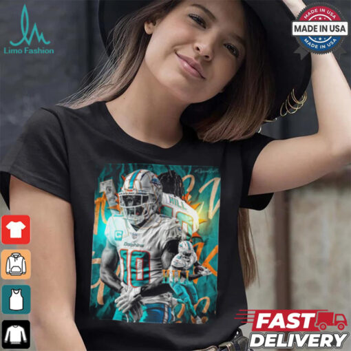 Official Tyreek Hill NFL Miami Dolphins Go Fins Poster Design 2024 t shirt