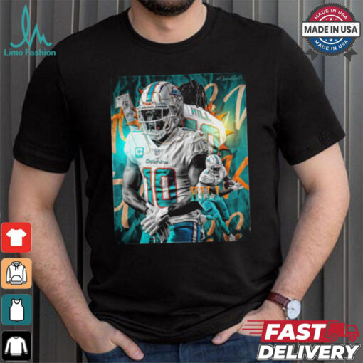 Official Tyreek Hill NFL Miami Dolphins Go Fins Poster Design 2024 t shirt