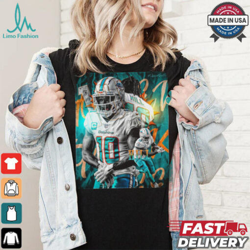 Official Tyreek Hill NFL Miami Dolphins Go Fins Poster Design 2024 t shirt