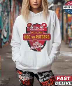 Official USC Trojans vs Rutgers Scarlet Knights Big 10 Inaugural Season October 25, 2024 Shirt