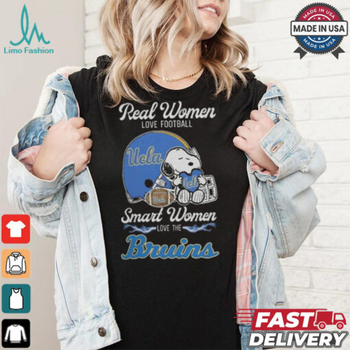 Official Ucla Bruins x Snoopy Real Women Love Football Smart Women Helmet 2024 T Shirt