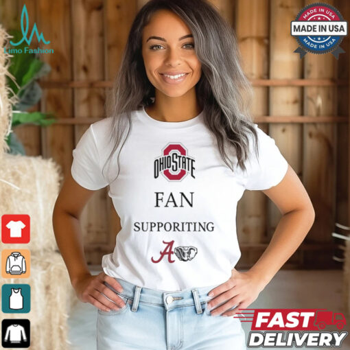 Ohio State Buckeyes Fan Supporting Alabama Crimson Tide Football T shirts