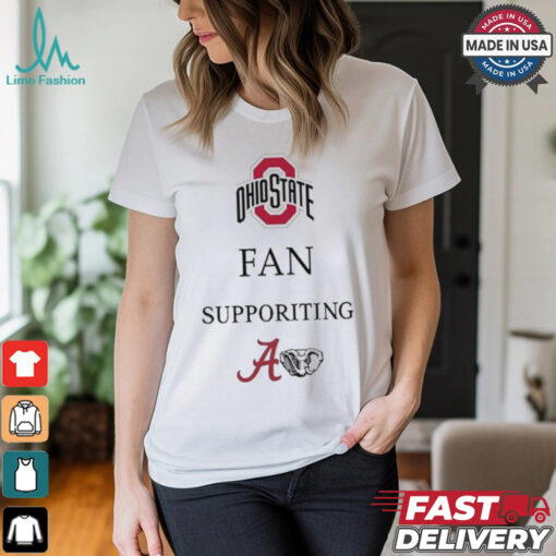 Ohio State Buckeyes Fan Supporting Alabama Crimson Tide Football T shirts