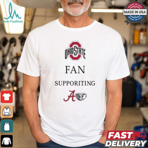 Ohio State Buckeyes Fan Supporting Alabama Crimson Tide Football T shirts