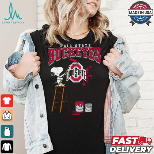 Ohio State Buckeyes Snoopy Painting Shirt