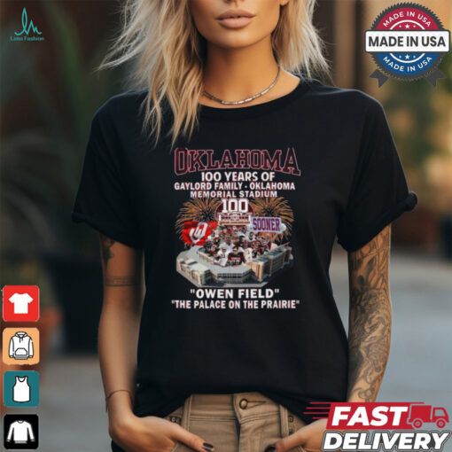 Oklahoma Sooners 100 Years Of Gaylord Family Oklahoma Memorial Stadium T Shirt
