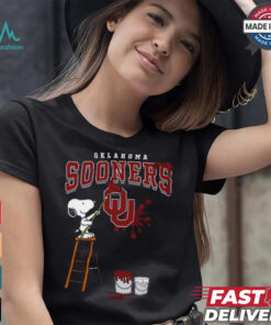 Oklahoma Sooners Snoopy Painting Shirt