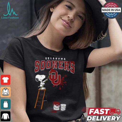 Oklahoma Sooners Snoopy Painting Shirt