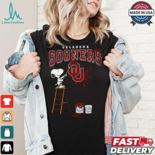 Oklahoma Sooners Snoopy Painting Shirt