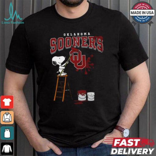 Oklahoma Sooners Snoopy Painting Shirt