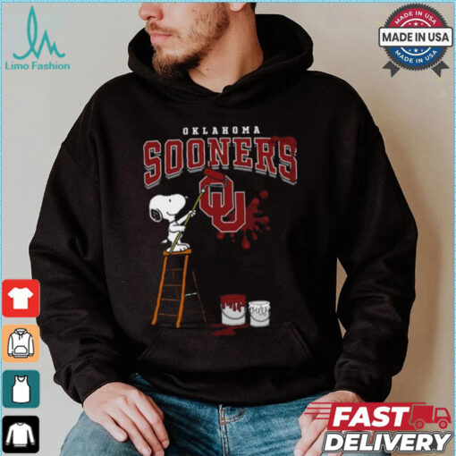 Oklahoma Sooners Snoopy Painting Shirt