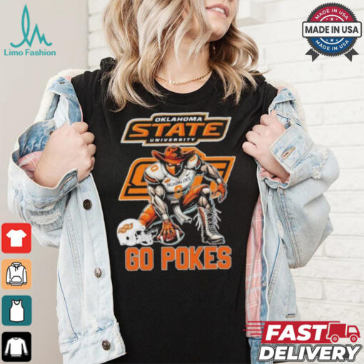 Oklahoma State Cowboys Football Go Pokes Mascot Shirt