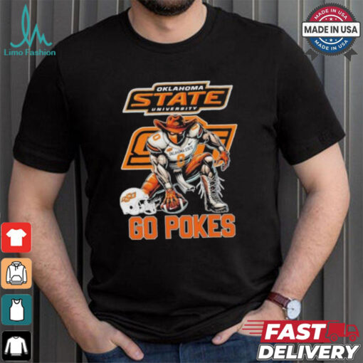 Oklahoma State Cowboys Football Go Pokes Mascot Shirt
