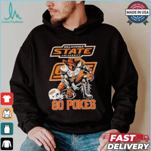 Oklahoma State Cowboys Football Go Pokes Mascot Shirt