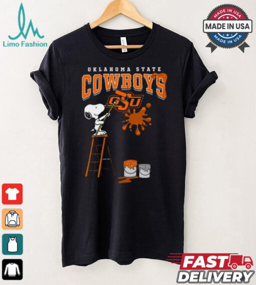 Oklahoma State Cowboys Snoopy Painting Shirt