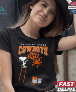Oklahoma State Cowboys Snoopy Painting Shirt
