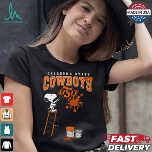 Oklahoma State Cowboys Snoopy Painting Shirt