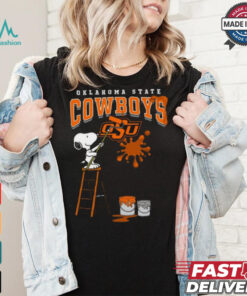 Oklahoma State Cowboys Snoopy Painting Shirt