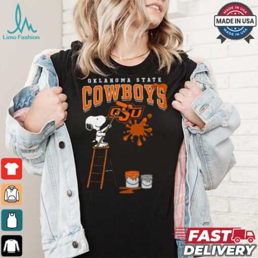 Oklahoma State Cowboys Snoopy Painting Shirt