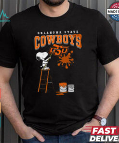 Oklahoma State Cowboys Snoopy Painting Shirt