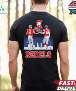Ole Miss Rebels Jaxson Dart And Eli Manning Rebels City Signatures T shirts