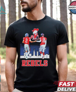 Ole Miss Rebels Jaxson Dart And Eli Manning Rebels City Signatures T shirts