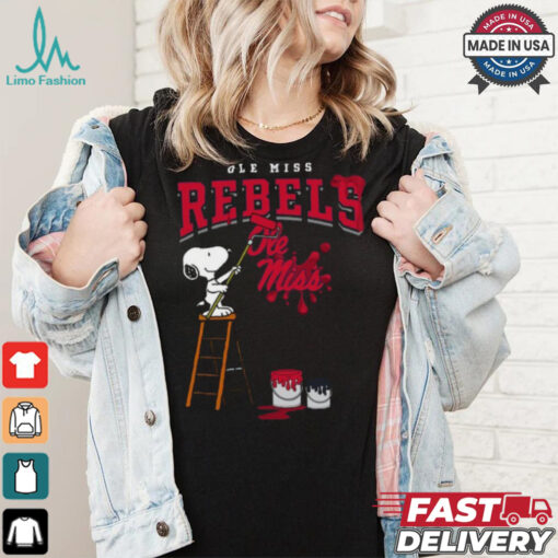 Ole Miss Rebels Snoopy Painting Shirt