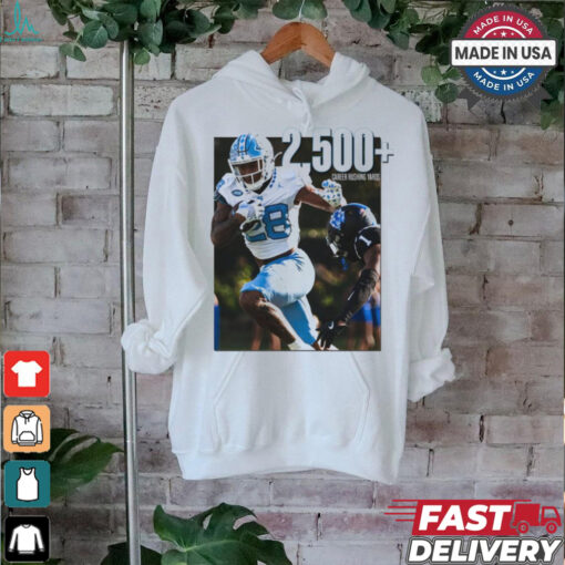 Omarion Hampton Carolina Football 2500+ Career Rushing Yards T Shirt