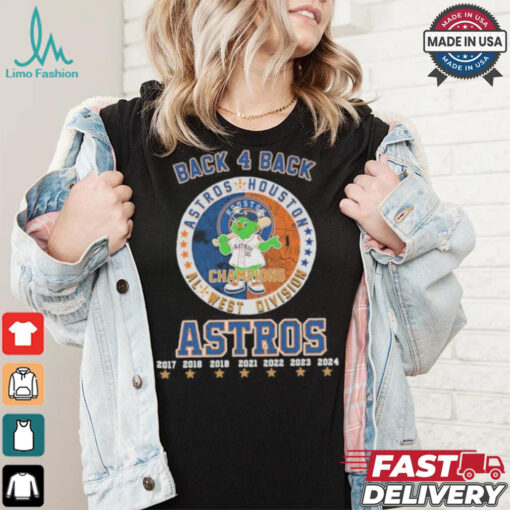 Orbit Mascot Back 4 Back AL West Division Champions Houston Astros Shirt