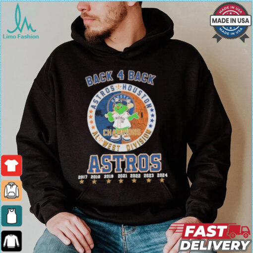 Orbit Mascot Back 4 Back AL West Division Champions Houston Astros Shirt