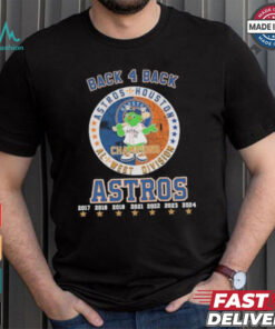 Orbit Mascot Back 4 Back AL West Division Champions Houston Astros Shirt