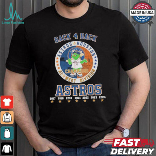 Orbit Mascot Back 4 Back AL West Division Champions Houston Astros Shirt