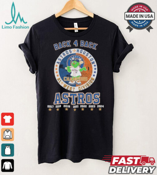 Orbit Mascot Back 4 Back AL West Division Champions Houston Astros Shirt