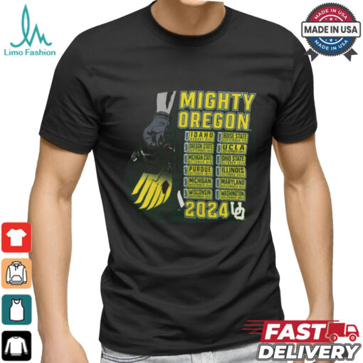 Oregon Ducks Green Football Schedule T Shirt