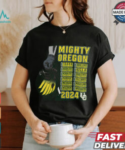 Oregon Ducks Green Football Schedule T Shirt