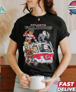 Original Atlanta Falcons NFL Horror Characters Movie Hippie Halloween Shirt